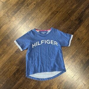 Tommy Hilfiger Blue Fleece Blue Logo T-Shirt XS